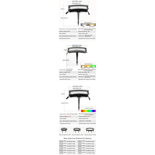 LED Tree Lighting Garden Villa Landscape Courtyard Lawn Light Projection Outdoor Spot Light Waterproof