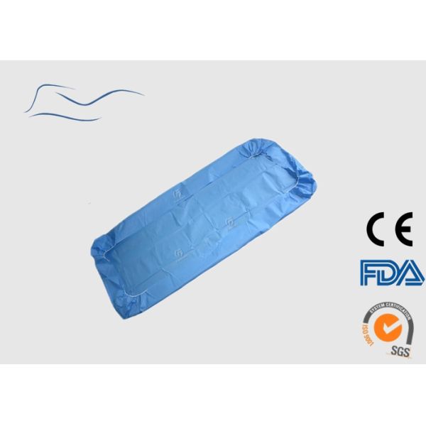 Blood Proof Disposable Bed Covers Blue Color For Beauty Salon 110 * 220CM