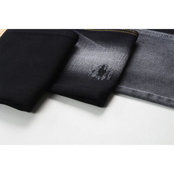 10.5oz Black Denim Fabric Rigid 100%Cotton Black And Black Backside For Style Jeans Boy Friend Style Soft Handfeel Women