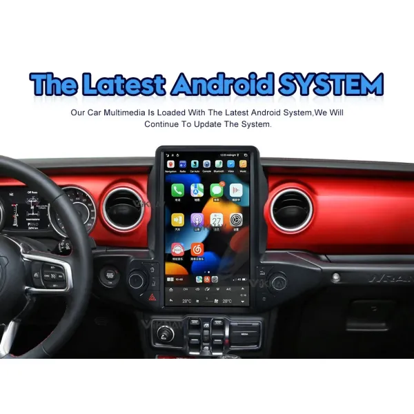 Tesla Style Wrangler Jeep Радио обновление 2018-2021 Замена стерео головного устройства Carplay