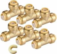 ISO Brass and PEX Tubing Compatible Pex Push in Fittings for Easy Installation
