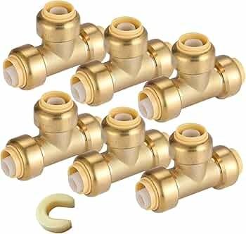 ISO Brass and PEX Tubing Compatible Pex Push in Fittings for Easy Installation