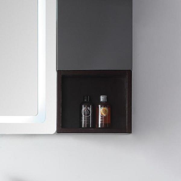 Warm Grey Customized Bathroom Cabinets LED Light Mirror 40 Inch Bath Vanity