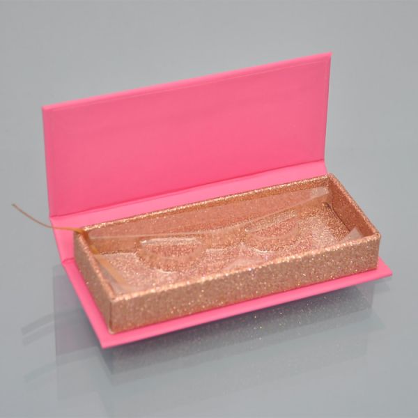 Eyelash Box Led Eyelash Packaging Box Custom Eyelash Box Pink Glitter Black Eyelash Boxes Custom Logo