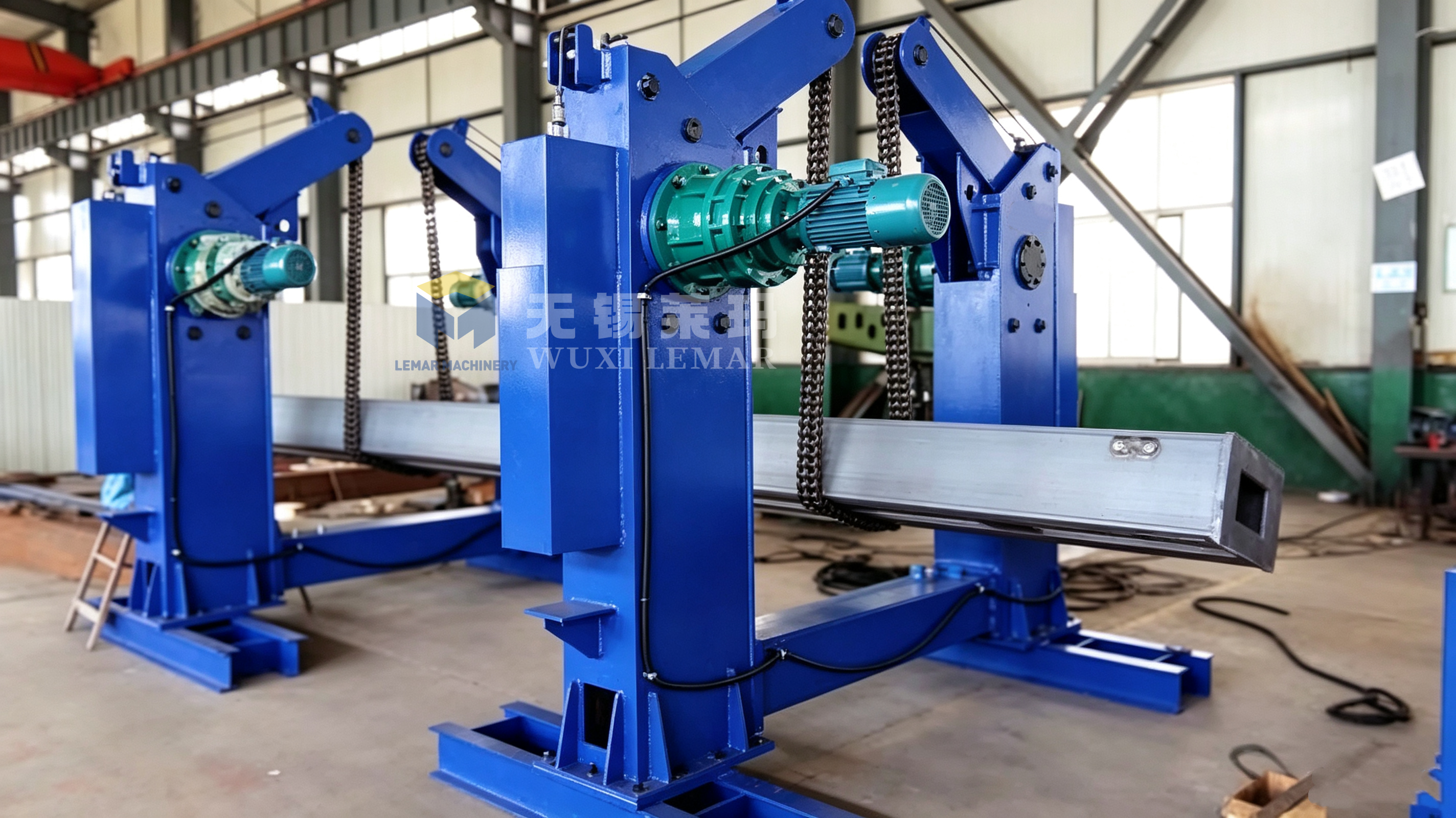 20 Ton Steel Structure H Beam Tilter Machine Heavy Duty Beam Turning Rotator