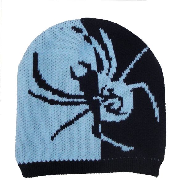 Unisex Spider Knitting Acrylic Wool Innsbruck Pattern Reversible Chunky Beanie Hat For Men