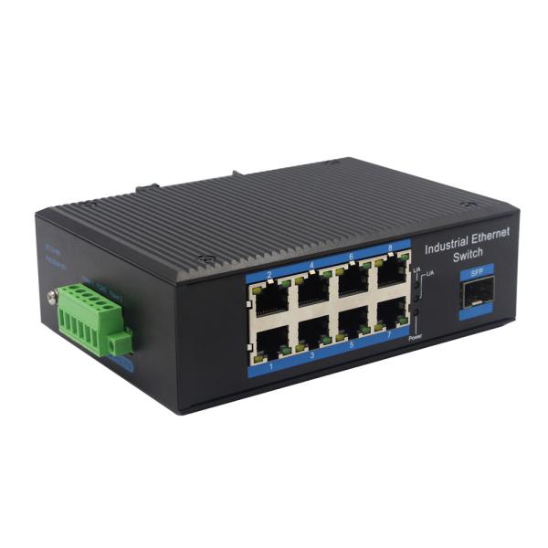 IP40 UTP Port Industrial SFP Switch Din Rail Mount 24V Gigabit