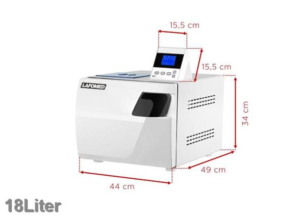 White Color Dental Autoclave Class B , Dental Clinic Autoclave 18 Liter