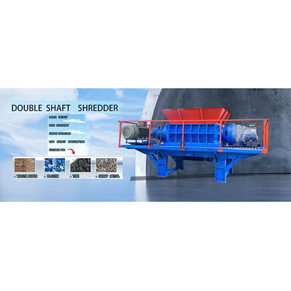 High Capacity Metal Scrap Shredder Double Shaft Box Machine with High Safety Level