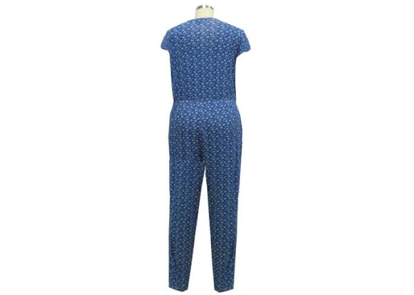 Lotus Leaf Sleeve Womens Jumpsuit Pajamas , Elegant One Piece Romper Pajamas