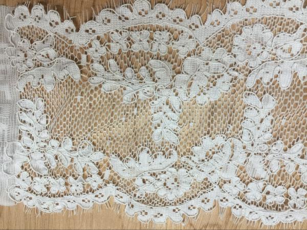 Jacquard Lace border for Wedding dress  Cord lace edge in Ivory Color