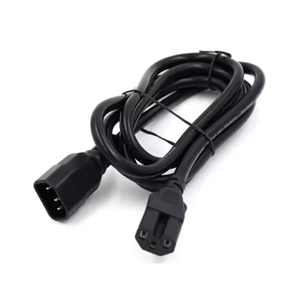 IEC C14 to C15 Power Cord, Male to Female High-Temperature Cable 250V 10A for Server, Network, PDU, Kettle