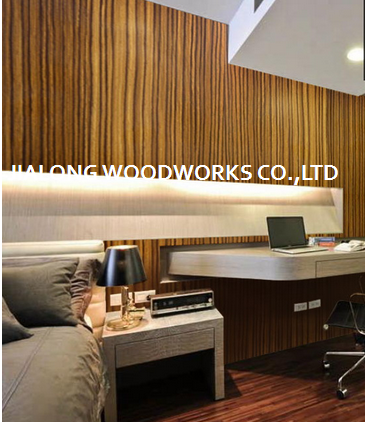 Thick Grain Natural Sliced Zebrano Quarter Cut Veneer Sheet For Decoration