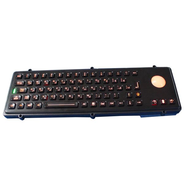 Farsi black panel mount keyboard / illuminated usb keyboard IEC 60512-6