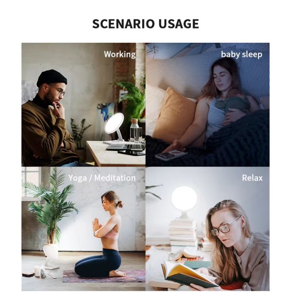 049 Kilogram Customizable Logo Wireless Charging Function Lamp 10000 Lux Led Daylight Sad Light Therapy Lamp Depression