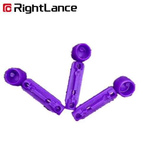 Disposable Stainless Steel Twist Blood Lancets 28 Gauge Purple