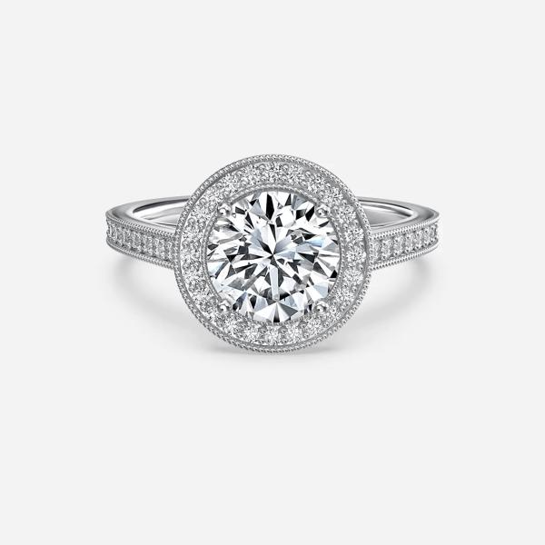 IGI Lab Grown Halo Diamond Ring VVS Clarity HPHT Pear Cut