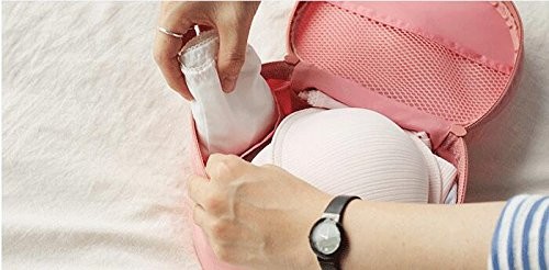 Durable Pink Travel Undergarments Pouch / Underwear Travel Case Round Design