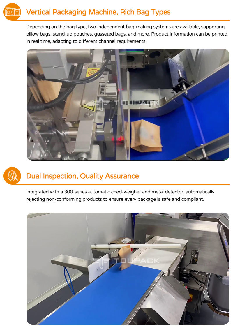 Automatic Doy Pouch Packing Machine Matching Linear Weigher for Senior Pet Dry Feed Granular Material