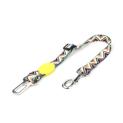 Polyester Pet Car Seatbelt Jeep Heavy Duty Dog Car Seat Belt Pet Collar Leash