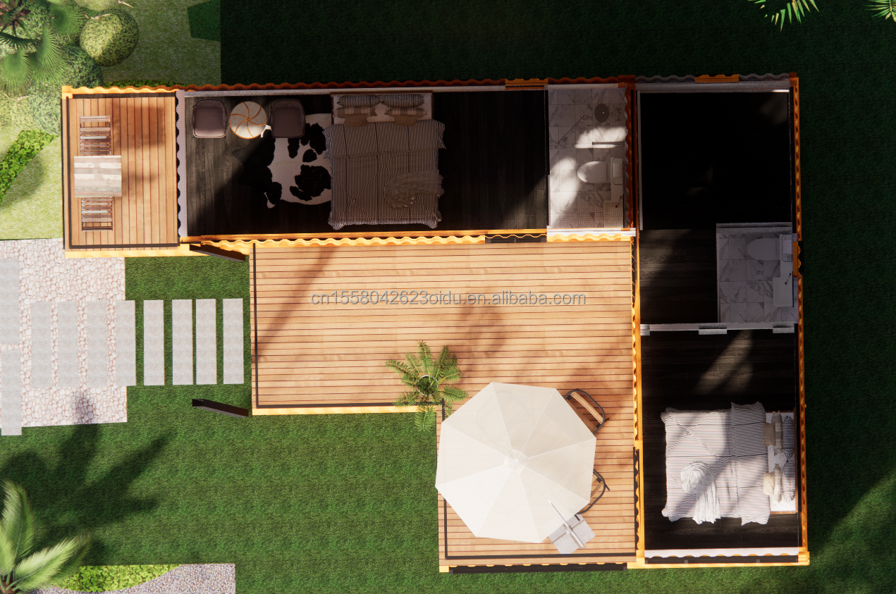 20ft Prefabricated Container House for Hotel by Manufacturers Modern Design Villa Family Residence Villa