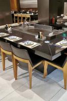 Grade elétrica da tabela de Teppanyaki do aquecimento de indução de 7 assentos de aço inoxidável e aço de liga