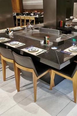 7 Seats Induction Heating Electric Teppanyaki Table Grill Stainless Steel and Alloy Steel