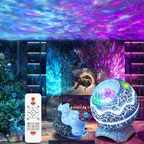 150mm Acrylic Dinosaur Egg Galaxy Projector Whit White Noise