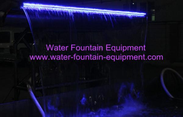 Stainless Steel Waterfall Fountain With RGB LED Color Lamp Inside AC24V