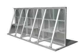 30kg Crowd Control Barriers Easy Assemble Concert Pedestrian Silver Barrier