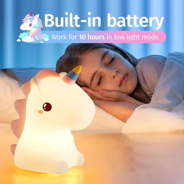 9.5cm Bedroom Night Lamp Room Decor SL 01 Unicorn Silicone Light