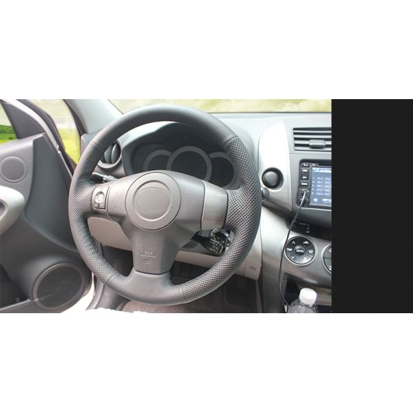 Artificial Leather Custom Hand Stitching Steering Wheel Cover for Toyota Yaris Vios RAV4 2006 2007 2010 2011 2012 2013 Scion XB