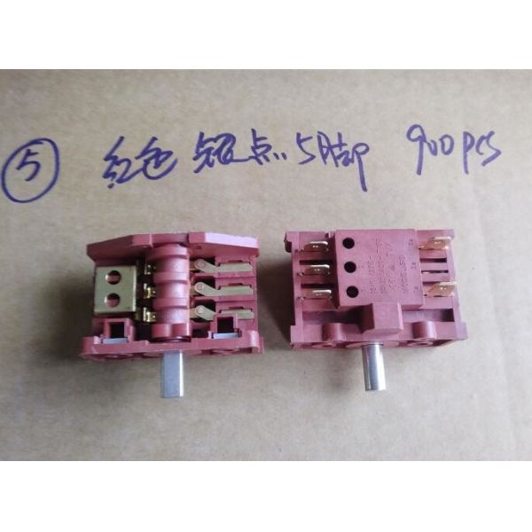 Silver Contacts Electric Oven Switch 23mm Metal Shaft / Plastic Spindle T100