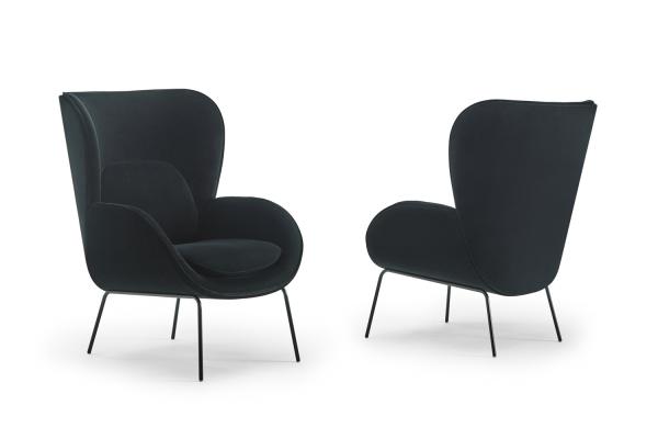 Norman Wing Fiberglass Lounge Chair For Home Decoration Multi Color