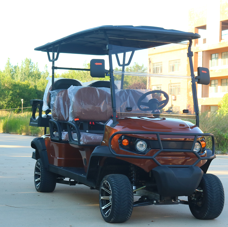 Автомобиль на четырех колесах, электрическая повозка для гольфа, 6 пассажиров, 3,5 кВт 60В 100Ач свинцово-кислотный аккумулятор