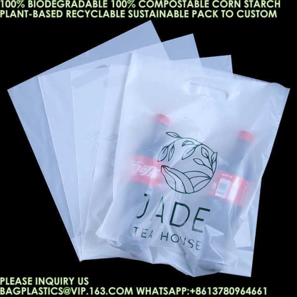 Eco-Friendly Recyclable Bag Corn Starch Compostable Beverage Bag 100% Biodegradable Vegetable Fruit Pouch Bags