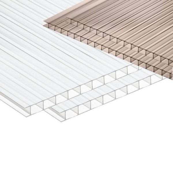 Awning Canopy Roofing Polycarbonate Hollow Sheet Normal Size 2.1 by 5.8 Meters UV Resistant Lightweight Roofing Solution