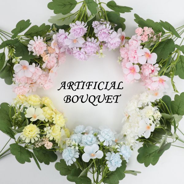Plastic Hydrangea and Daisy Bouquet A Timeless Addition to Your Home or Event