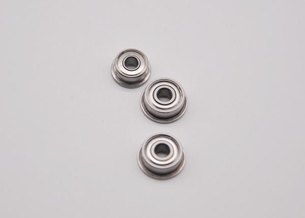 FR166ZZ Flanged Ball Bearing High Precision ABEC5 / ABEC3 Chromes Steel Stainless Steel