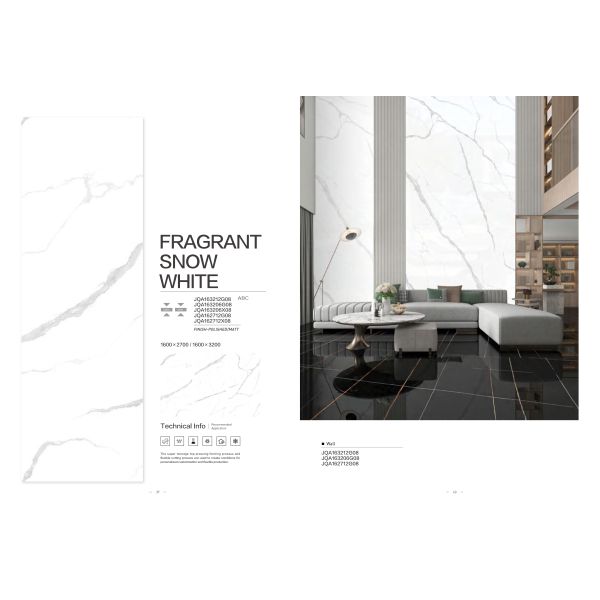 Комната снега белая отполированная живущая кроет шифер черепицей 1600*2700mm 1600*3200mm пола пола ливня керамический деревянный