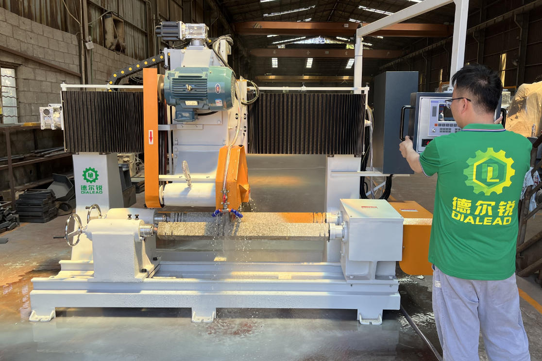 Máquina de perfilado de piedra PLC CNC para balustres barandillas bolas jarrones