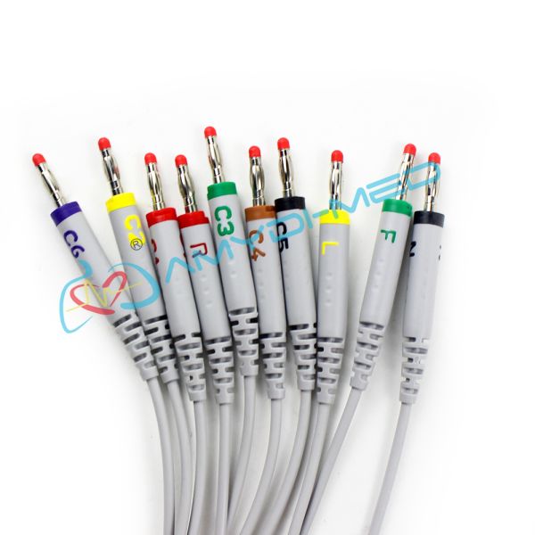 TPU Coated Ekg Ecg Cable Medical Materials For Dongjiang Biocare Nihon Kohden