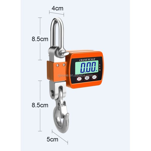 Hanging Scale Digital Electronic 300kg Mini Gram Feature LCD/LED Display Tare Function for Luggage Weighing OEM/ODM