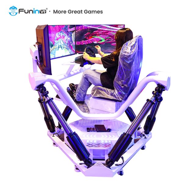 Funin VR Indoor 9D VR Amusement Park F1 Racing Car Simulator Three Screen Racing Car Driving Arcade Games Racing Simulator