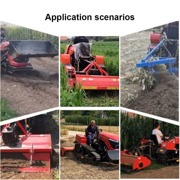 Agricultural Farm Machinery Crawler Tiller Rotary Lawn Tractor with and Disel Engine Type