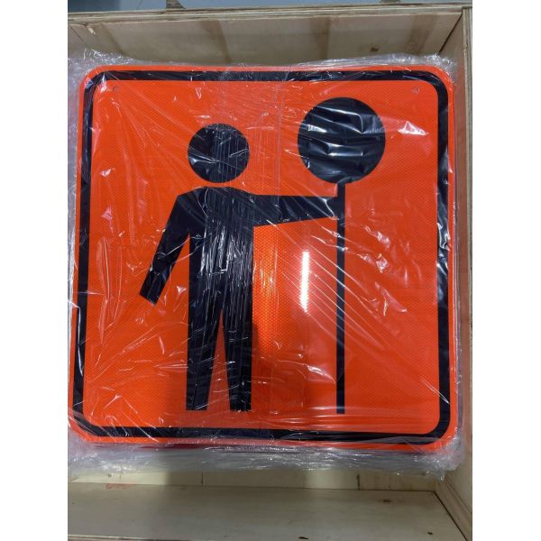 Señales de advertencia de seguridad vial de aluminio impermeables Señal de soporte oscilante australiano Soporte de trípode Señales de control de tráfico de seguridad vial Marco de soporte cuádruple Señales de tráfico Señal de advertencia reflectante de precaución