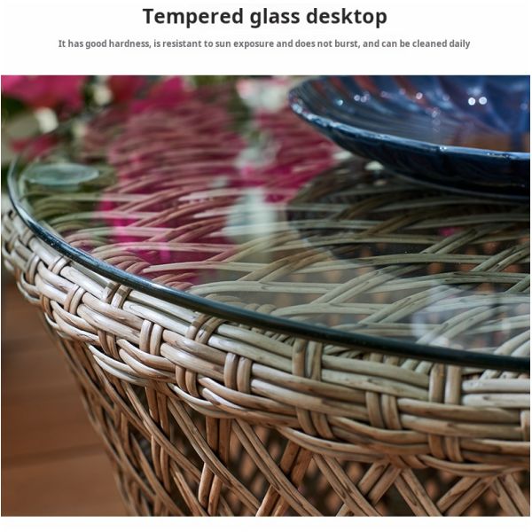 Outdoor Furniture Rattan Garden Chairs Set 3pcs Wicker Coffee Table And Chair Set