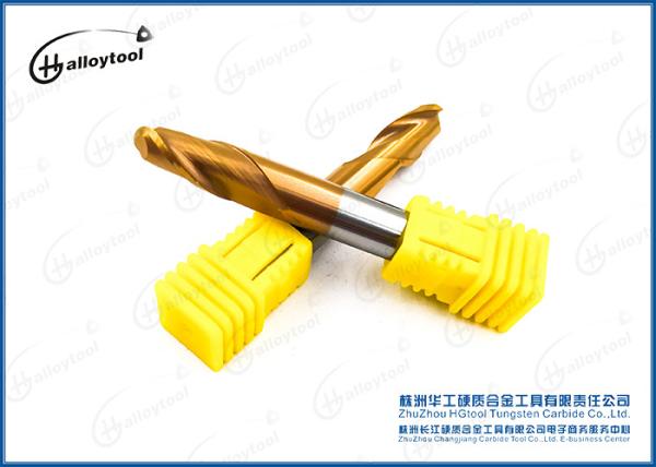 Eficiência elevada 2 - moinho de extremidade do carboneto de tungstênio da bola da flauta com parte externa do revestimento do tique