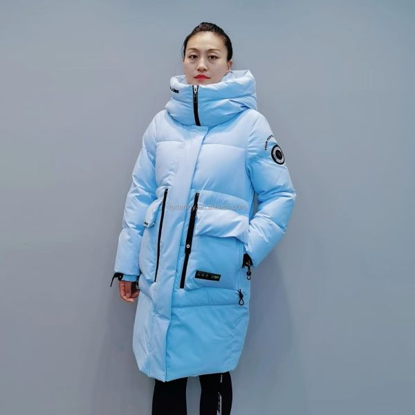 FODARLLOY F22518 Ladies Warm Hooded Cotton-padded Clothes Women Slim Long Winter Jackets Women Coats