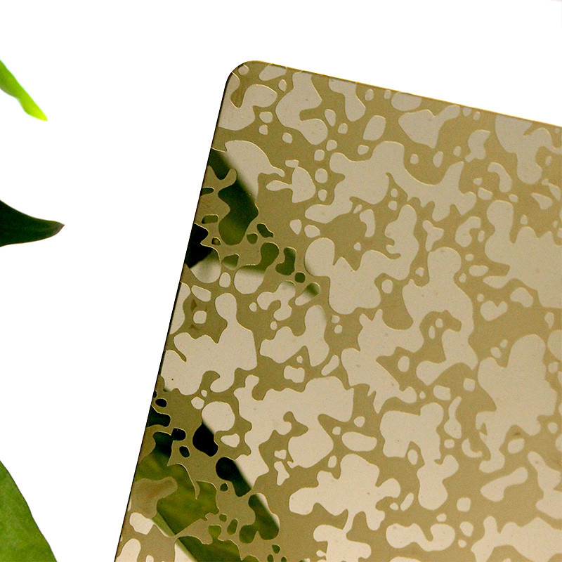 Mirror Etched Stainless Steel Sheet SS Decoration plate 2000mm Width